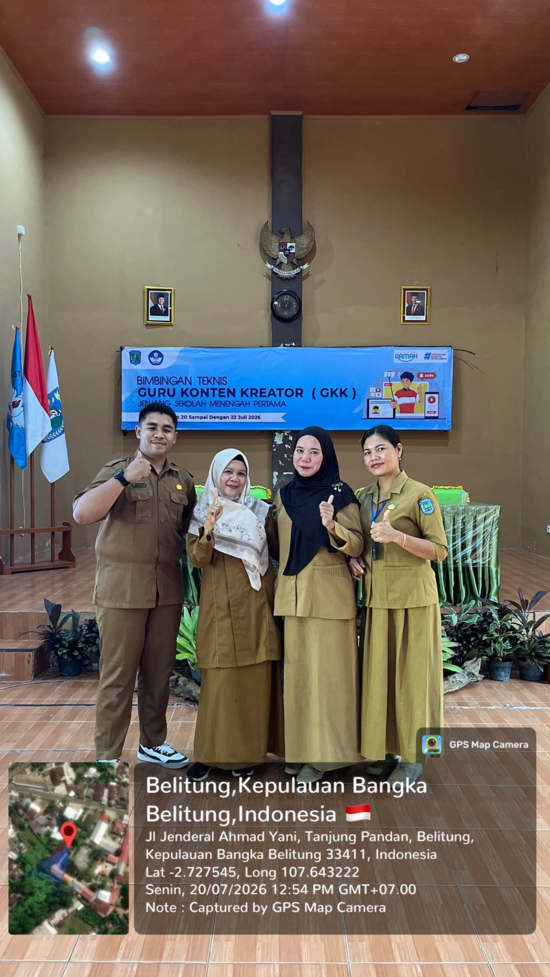 Empat Guru SMP Negeri 1 Sijuk Ikuti Bimbingan Teknis Guru Konten Kreator